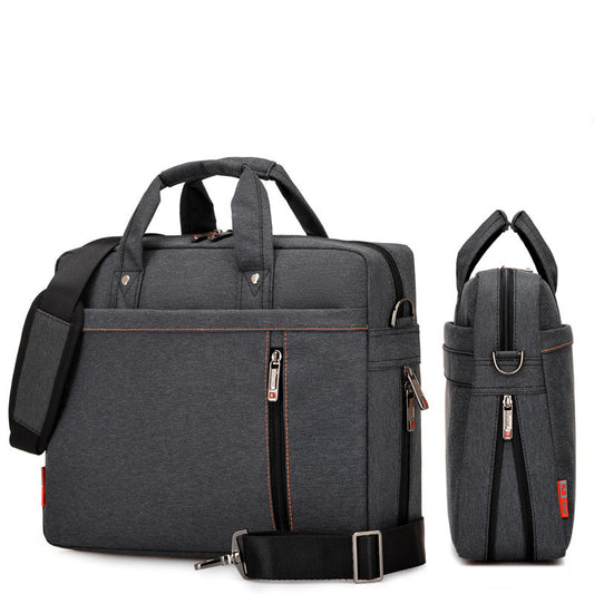 Gray backpack with multiple pockets and zippers on a white background