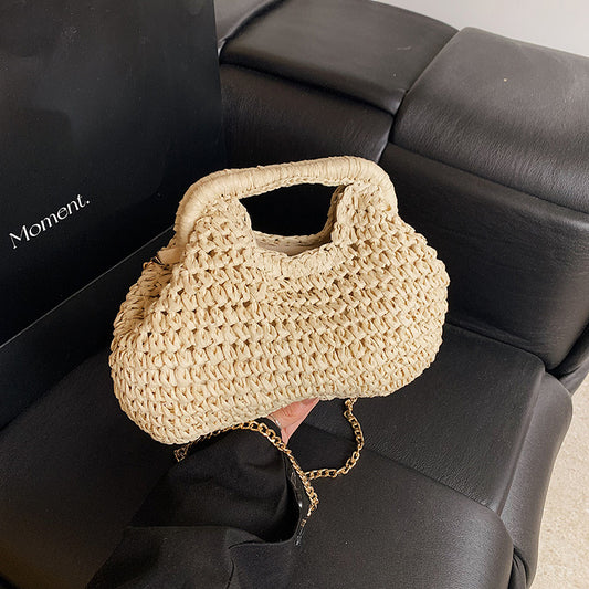 Straw Woven Bucket Bag