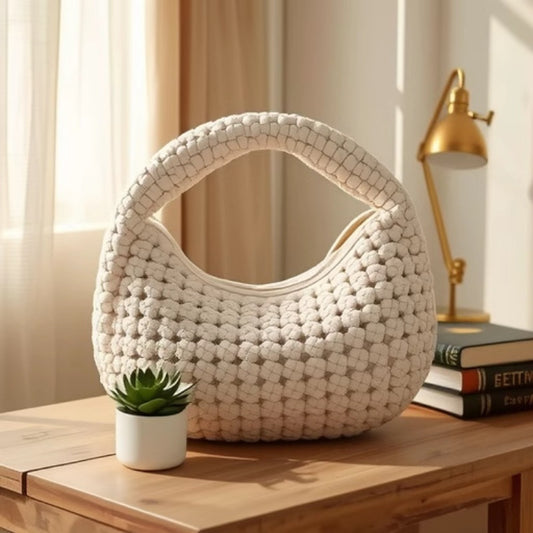 Hand-Woven Crescent Bag