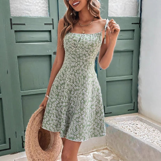 Floral Spaghetti Strap Dress