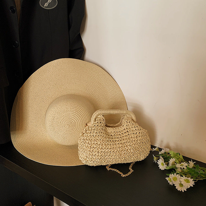 Straw Woven Bucket Bag