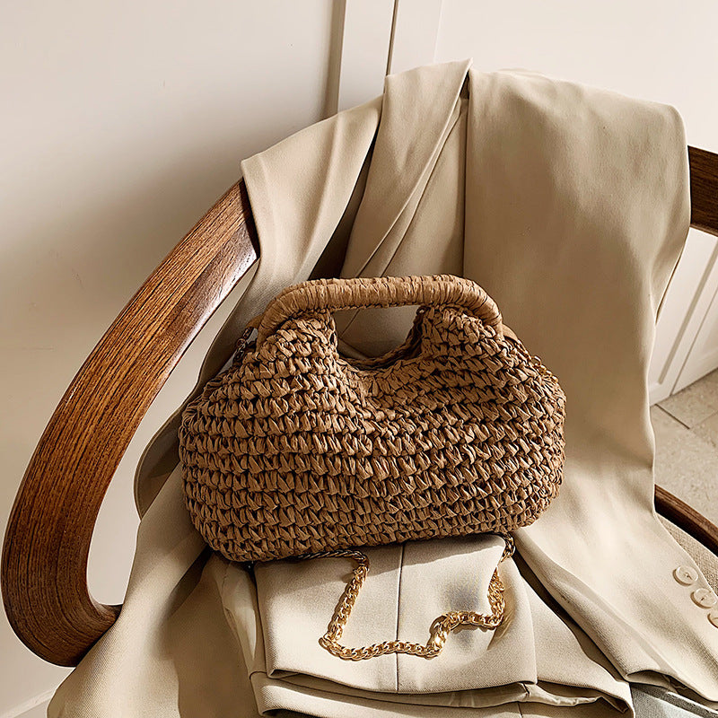 Straw Woven Bucket Bag