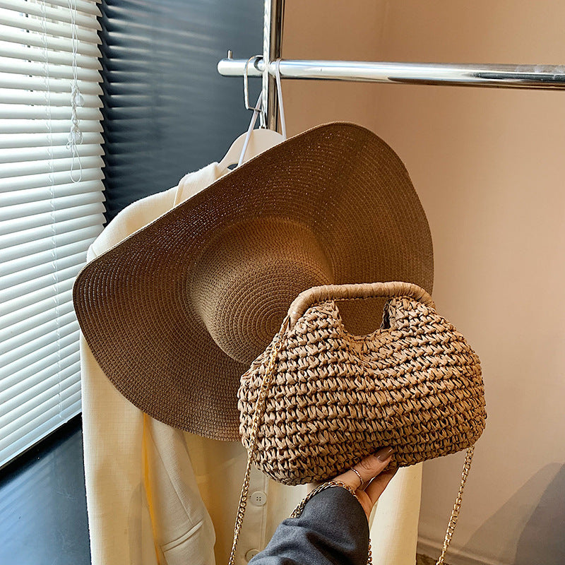 Straw Woven Bucket Bag