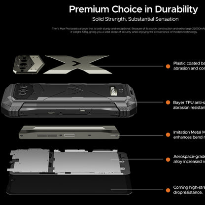 Phone case with durability features and IX branding on a black background