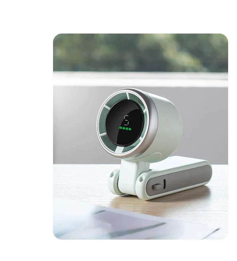 Foldable Neck & Desktop Mini Fan – USB Rechargeable, Turbo Airflow - YAXSO