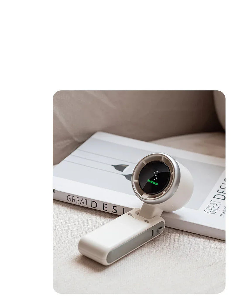 Foldable Neck & Desktop Mini Fan – USB Rechargeable, Turbo Airflow - YAXSO
