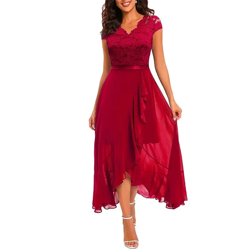 Women's Short Sleeve Evening Dress