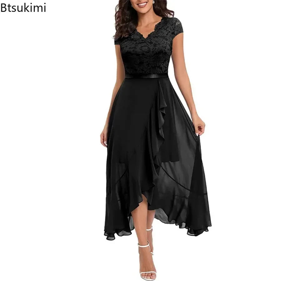 Women's Short Sleeve Evening Dress