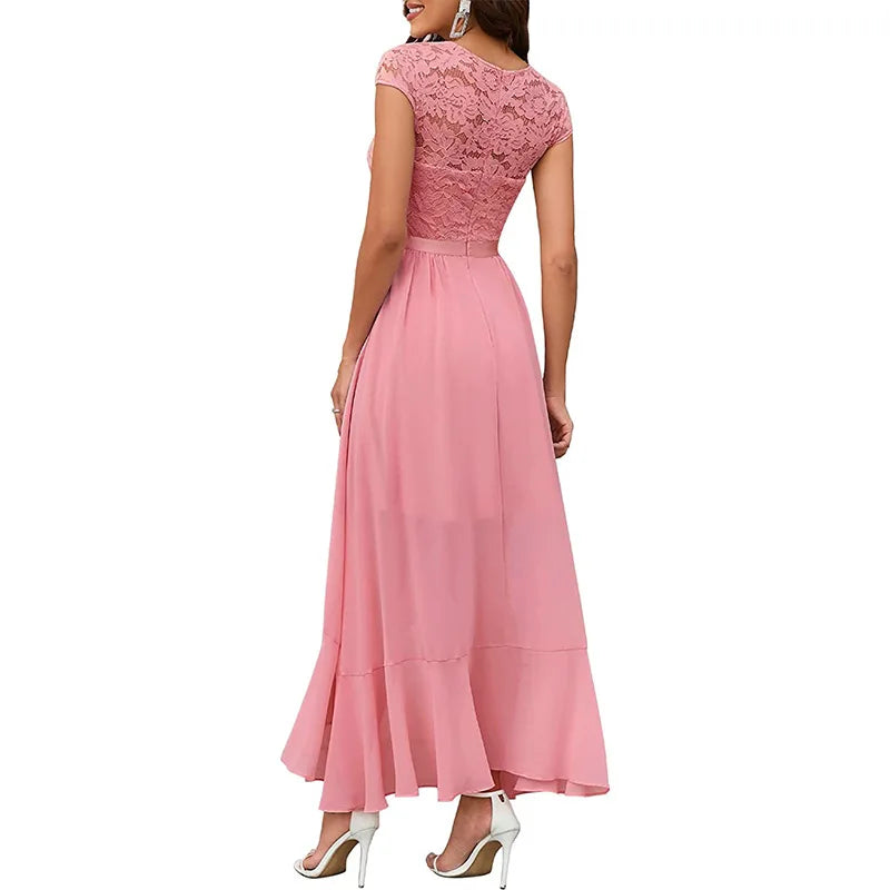 Women's Short Sleeve Evening Dress