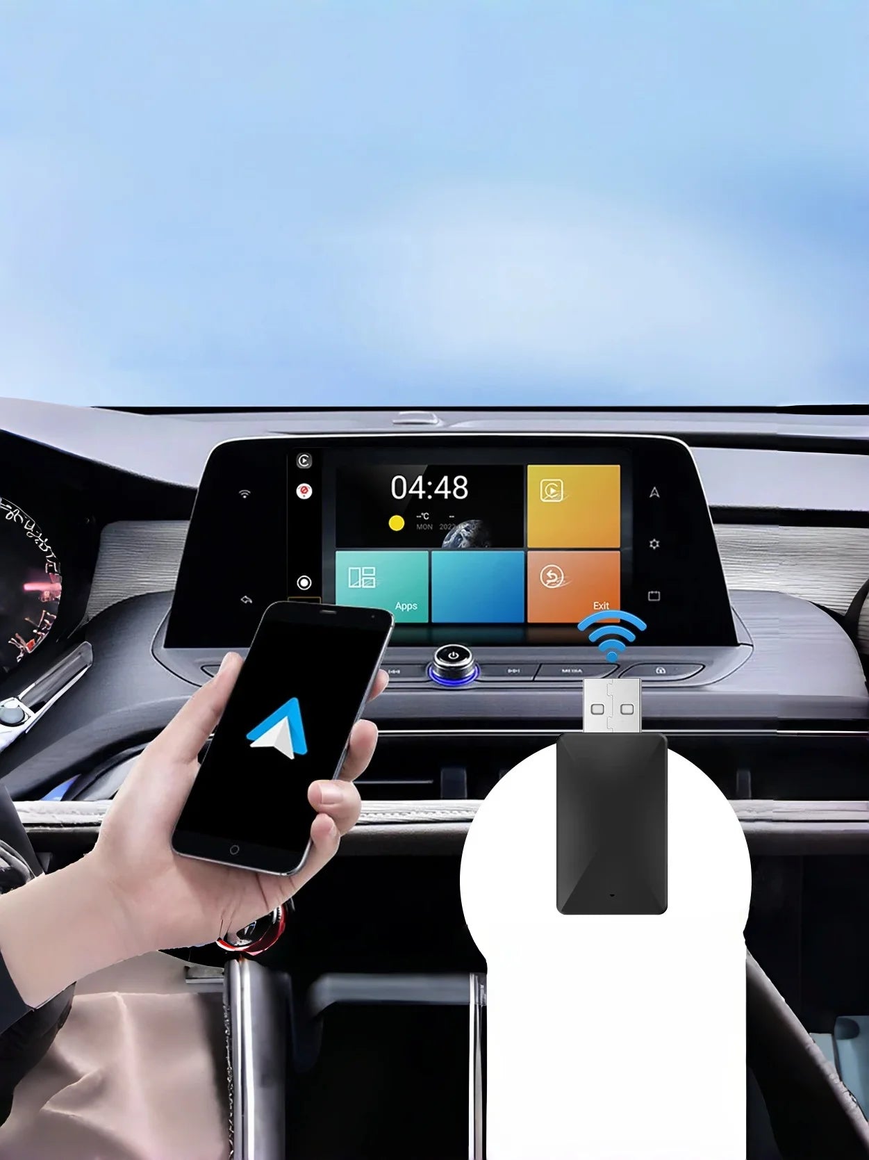 CarPlay Android Wireless USB Dongle Adapter for Cars