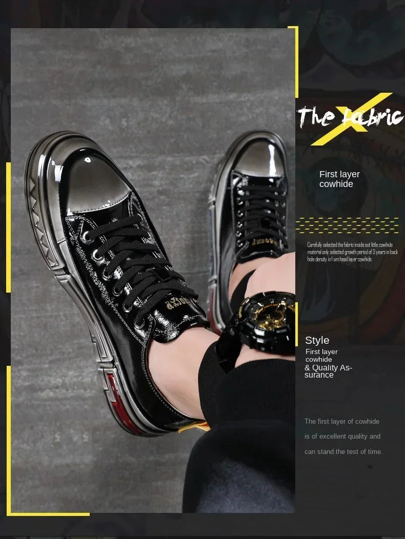 Men sneakers Shoes Genuine Leather