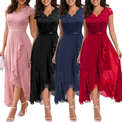 Women's Short Sleeve Evening Dress