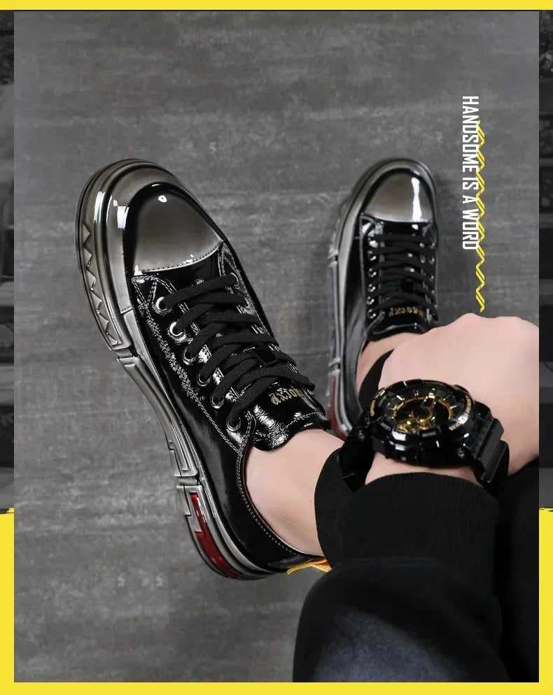 Men sneakers Shoes Genuine Leather
