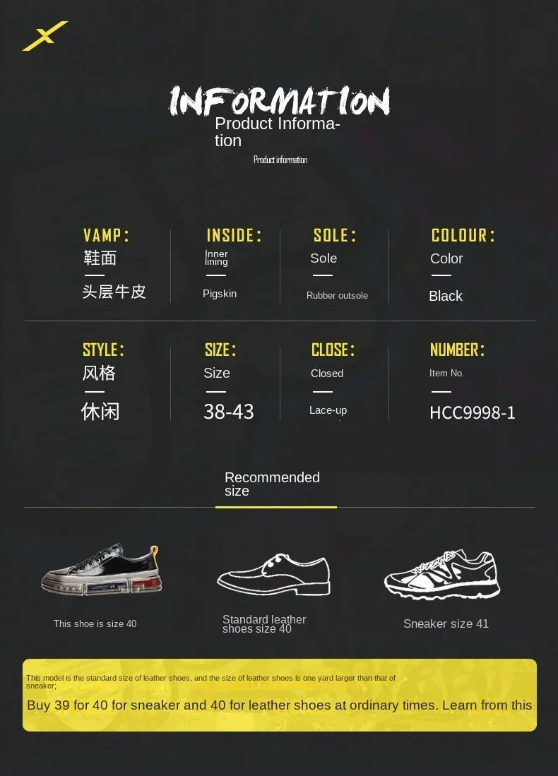 Men sneakers Shoes Genuine Leather