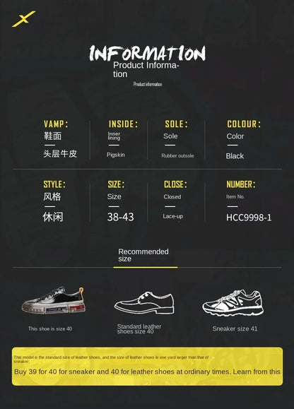 Men sneakers Shoes Genuine Leather