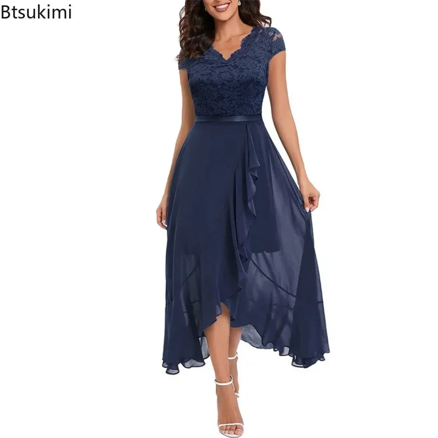 Women's Short Sleeve Evening Dress