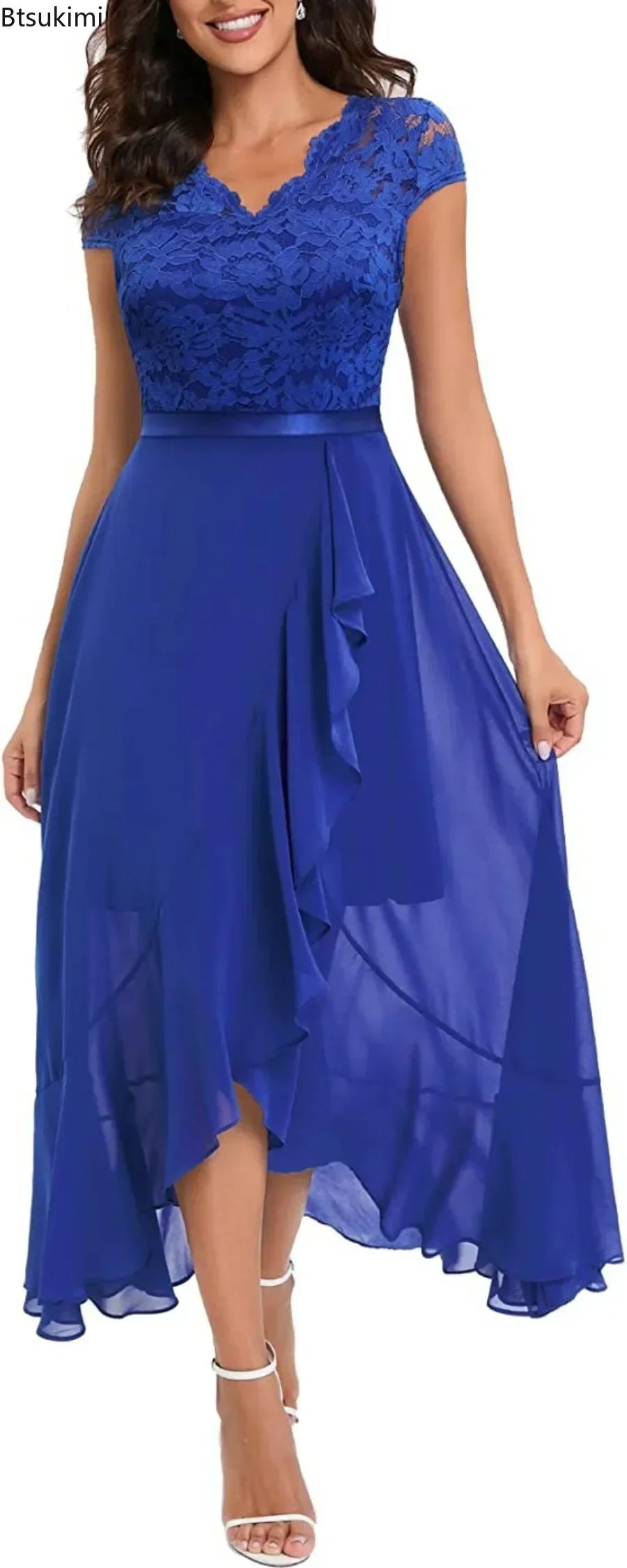 Women's Short Sleeve Evening Dress