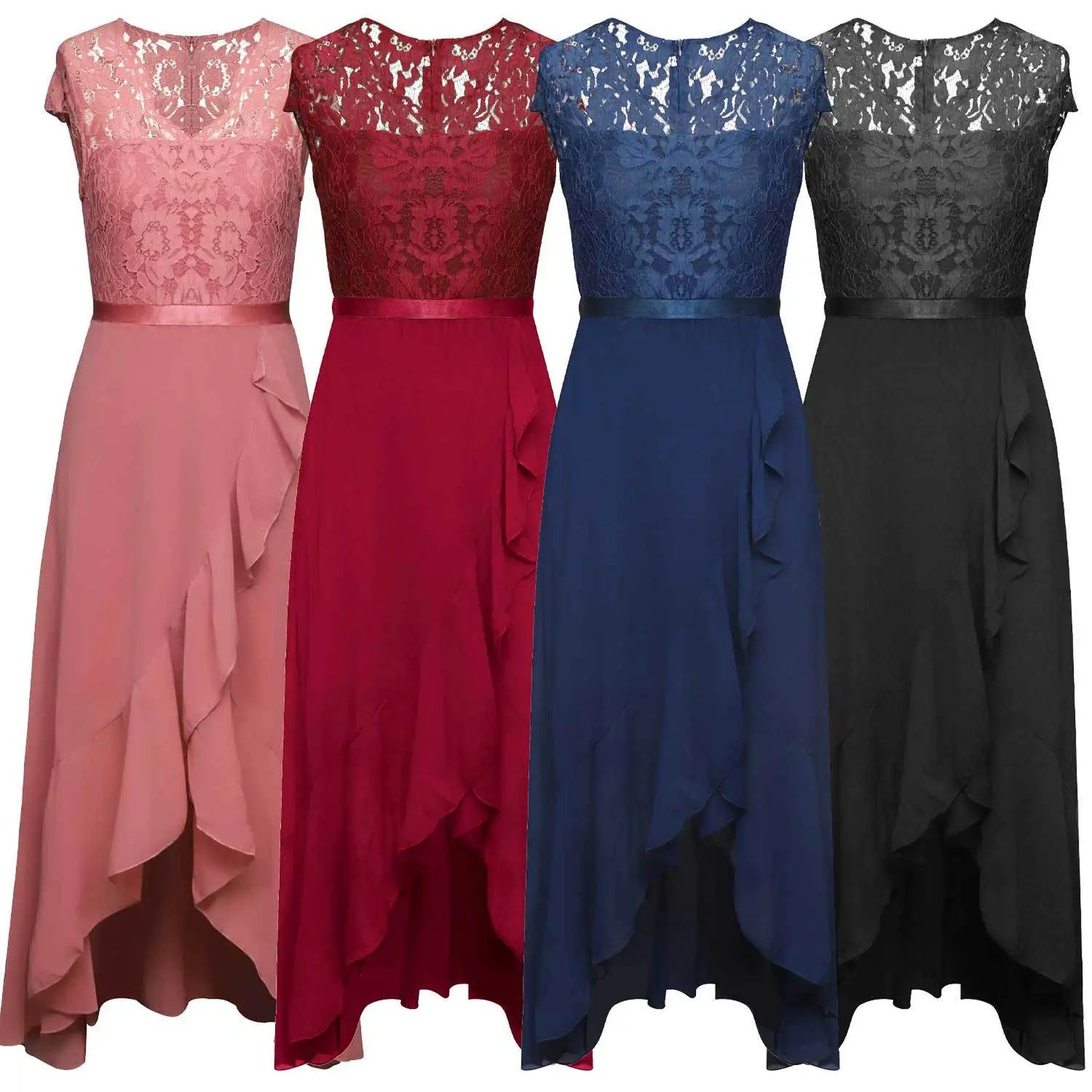 Women's Short Sleeve Evening Dress