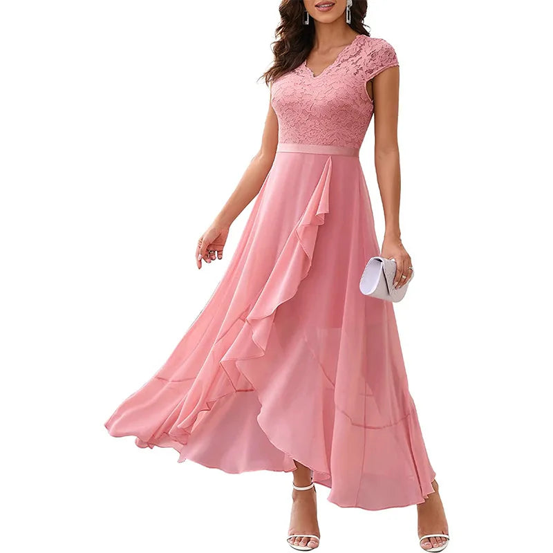 Women's Short Sleeve Evening Dress