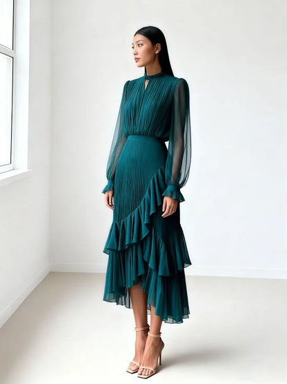 Women Folds Guest Wedding Dress