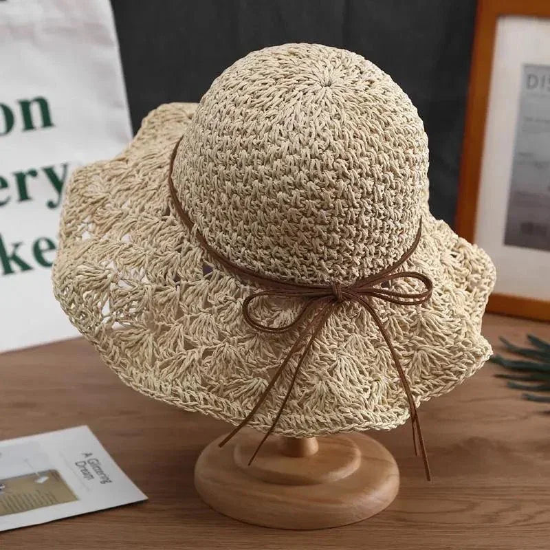 Handmade Crochet Straw Hat - YAXSO