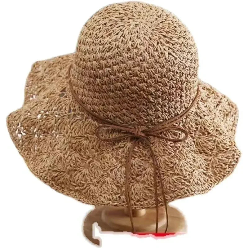 Handmade Crochet Straw Hat - YAXSO