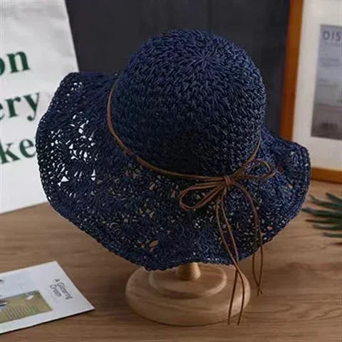 Handmade Crochet Straw Hat - YAXSO