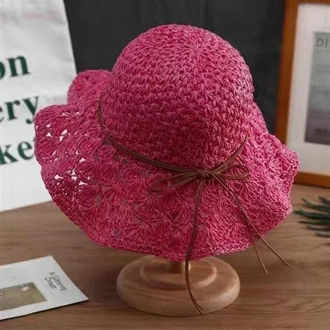 Handmade Crochet Straw Hat - YAXSO