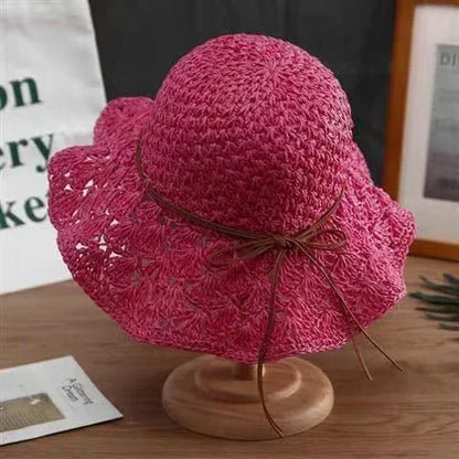 Handmade Crochet Straw Hat - YAXSO
