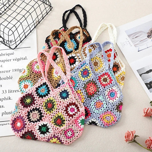 Handmade Crochet Woven Vintage Hollow Bag - YAXSO