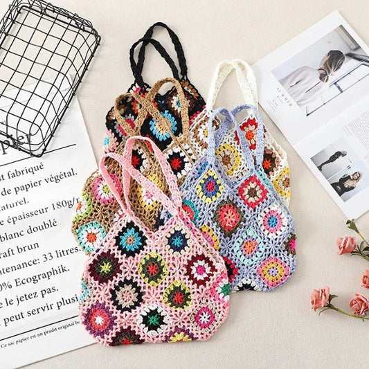 Handmade Crochet Woven Vintage Hollow Bag - YAXSO
