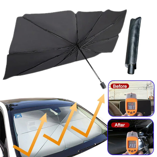 Foldable Car Windshield Sunshade Umbrella UV Protection - YAXSO