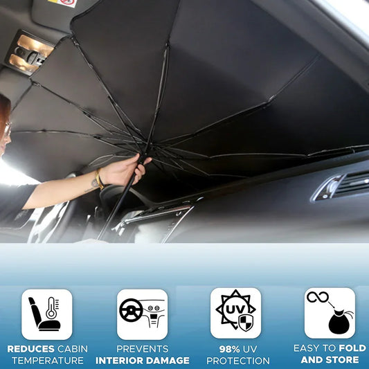 Foldable Car Windshield Sunshade Umbrella UV Protection - YAXSO