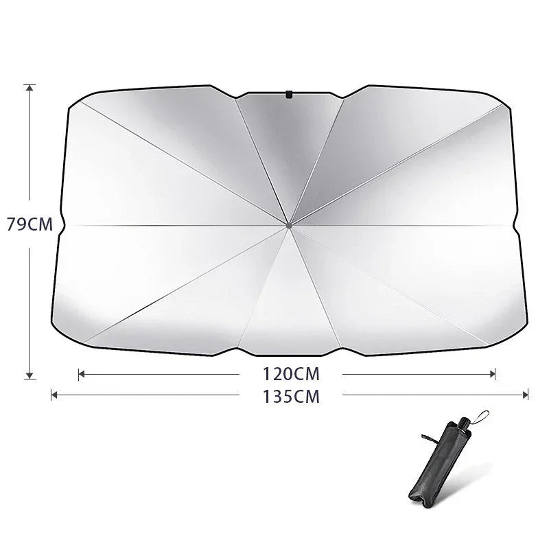 Foldable Car Windshield Sunshade Umbrella UV Protection - YAXSO