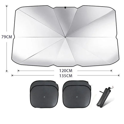 Foldable Car Windshield Sunshade Umbrella UV Protection - YAXSO