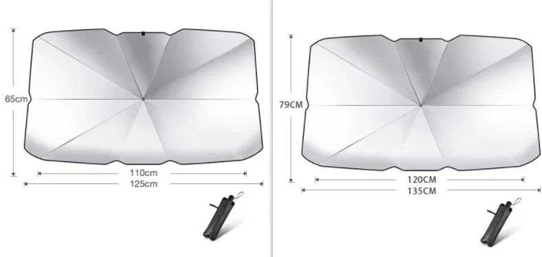 Foldable Car Windshield Sunshade Umbrella UV Protection - YAXSO