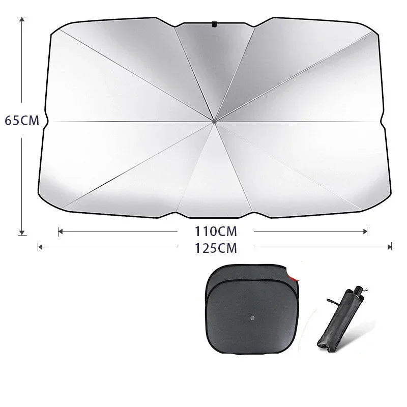 Foldable Car Windshield Sunshade Umbrella UV Protection - YAXSO