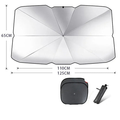 Foldable Car Windshield Sunshade Umbrella UV Protection - YAXSO