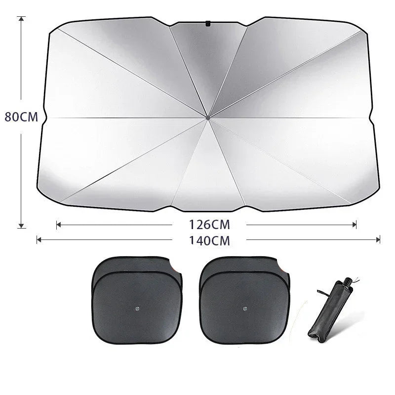 Foldable Car Windshield Sunshade Umbrella UV Protection - YAXSO
