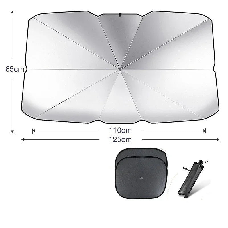 Foldable Car Windshield Sunshade Umbrella UV Protection - YAXSO