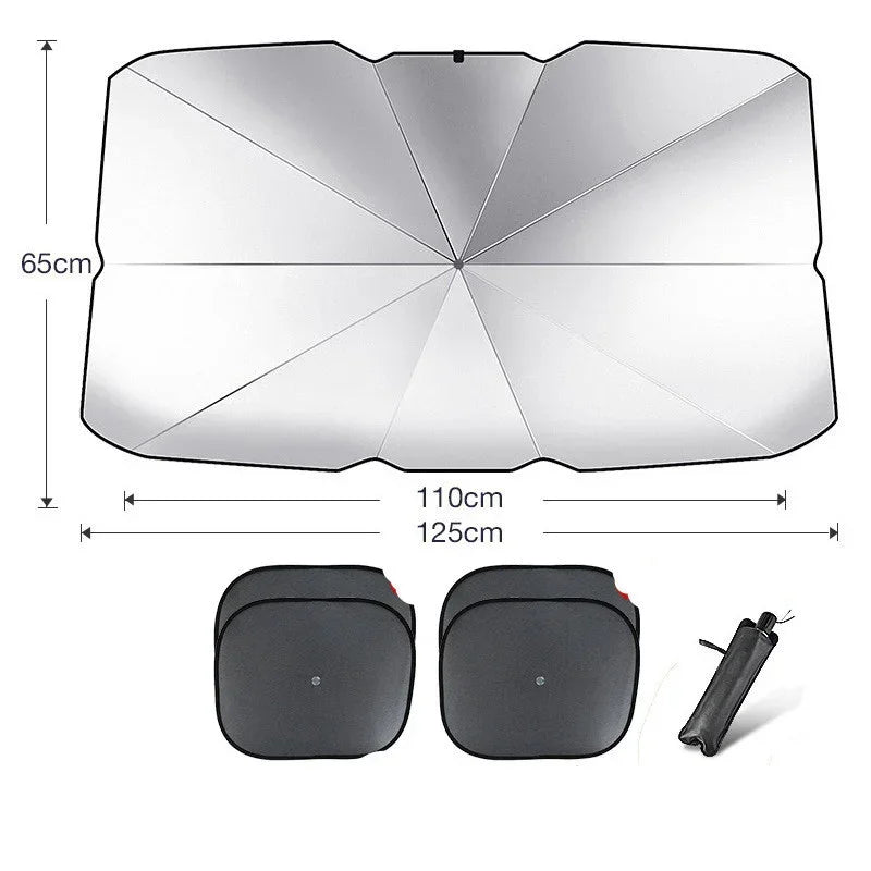 Foldable Car Windshield Sunshade Umbrella UV Protection - YAXSO