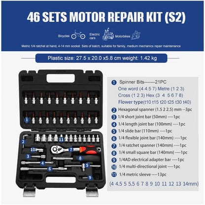 Socket Ratchet Wrench Set Repair Tools - YAXSO