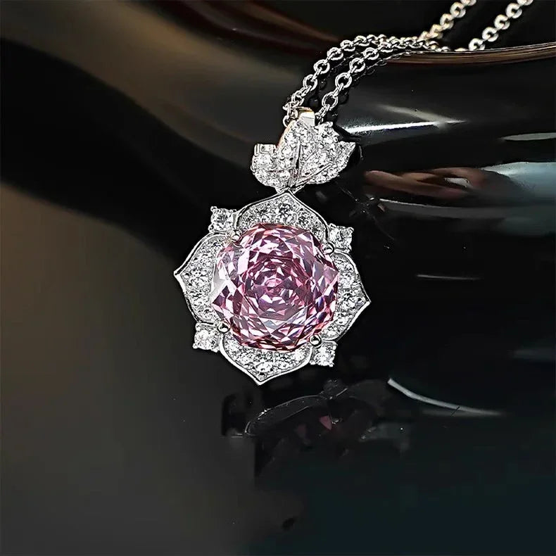 Flower Ring with High Carbon Diamond and Stud Earrings - YAXSO