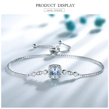 925 Sterling Silver Sky Blue Topaz Jewelry Set - YAXSO