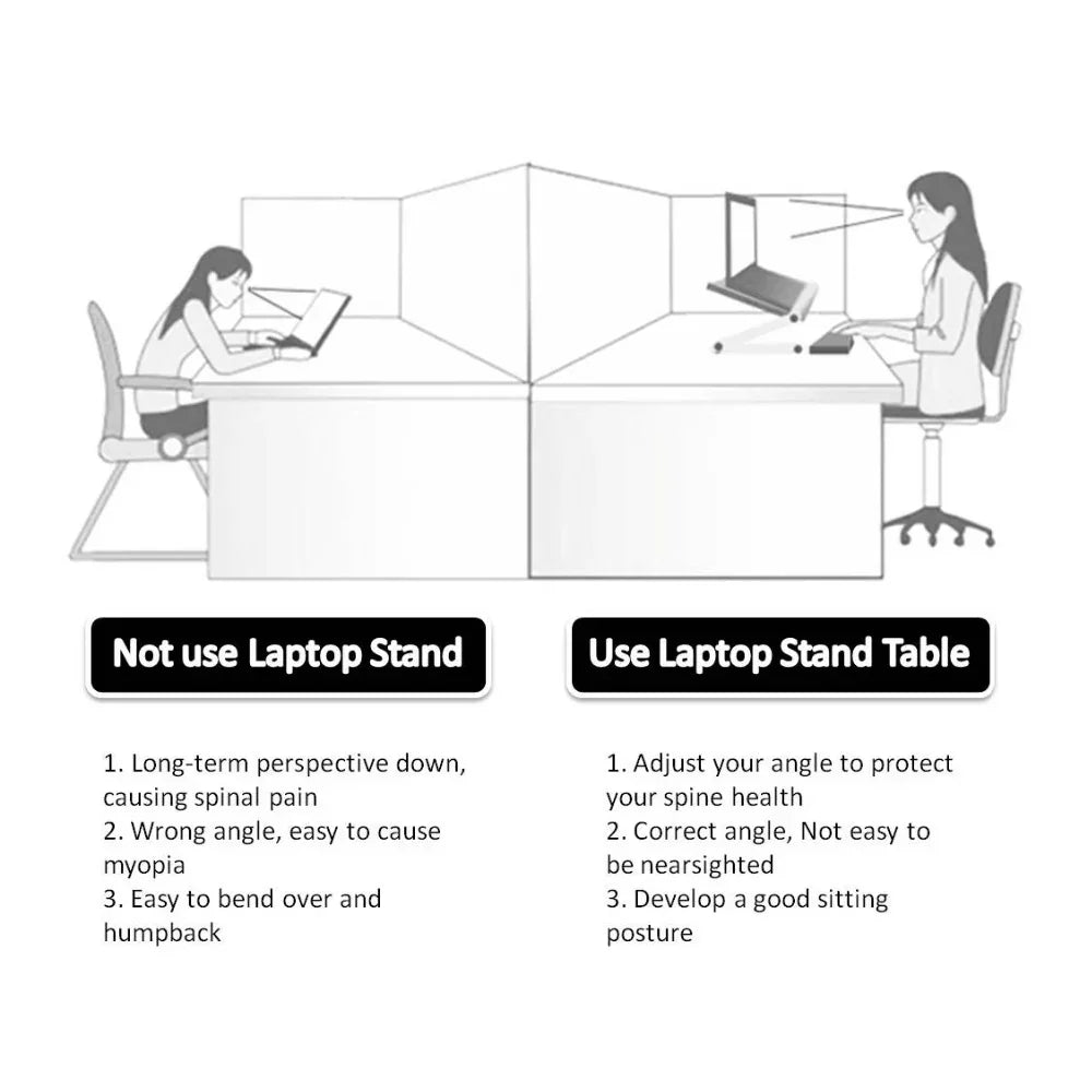 Foldable Laptop Stand Ergonomic Desk Tablet Holder - YAXSO