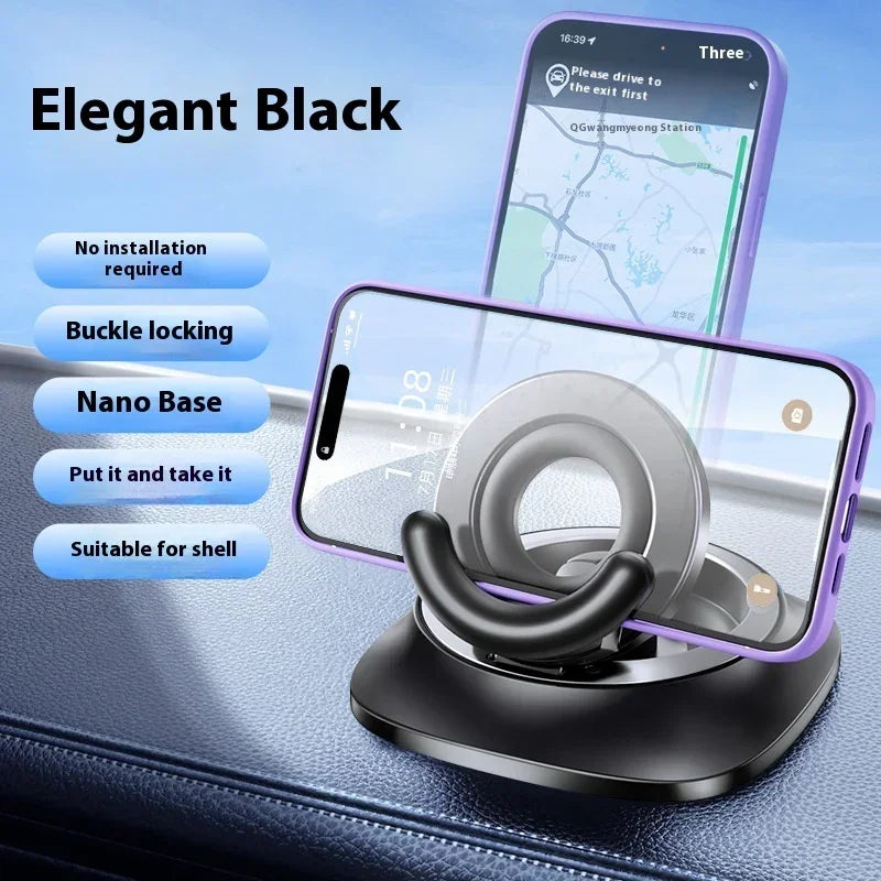 Magnetic Car Phone Holder – Foldable Adjustable Mount with Vacuum Suction - YAXSO