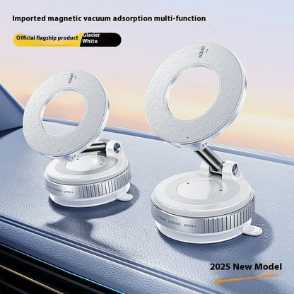 Magnetic Car Phone Holder – Foldable Adjustable Mount with Vacuum Suction - YAXSO