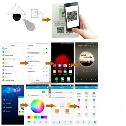 Smart LED colorful bulb Bluetooth wireless speaker - YAXSO
