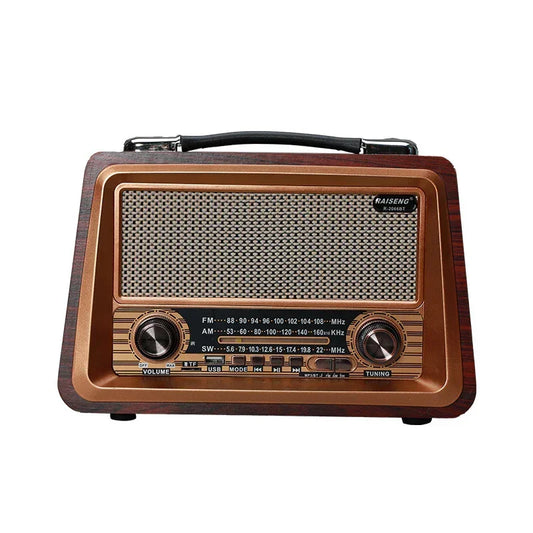 Vintage Wooden Radio with Bluetooth, USB/TF Playback - YAXSO