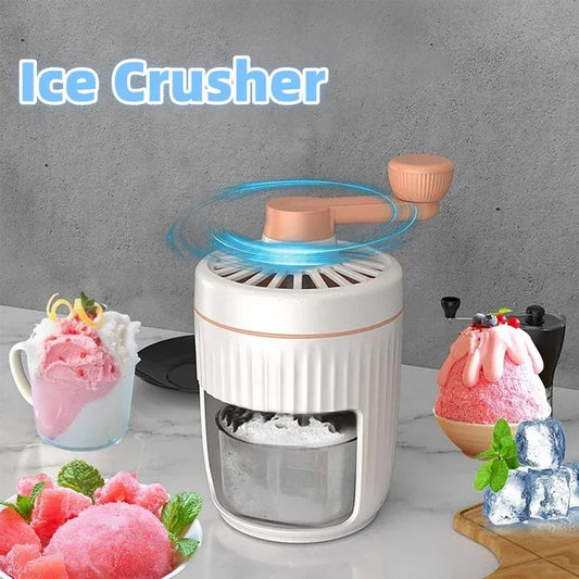 Manual Ice Shaver – Hand-Cranked Smoothie & Ice Crusher for Home Use - YAXSO